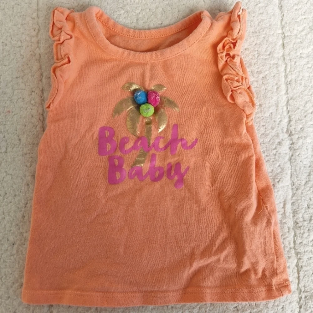 Wonder Nation Set of three colorful tops for baby girl sizes 6-9 months